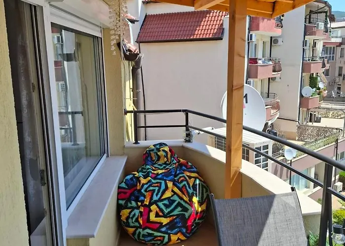 Larenta стилни с 2 спални и гледка море в влас Lägenhet *